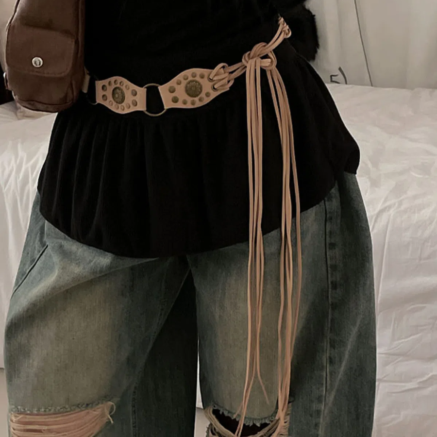 Ремень Hippie Suede Bohemian Belt — богемный дух и винтажная мягкость