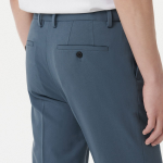 [Cooltandard] Tapered Hidden Banding Crop Slacks [ Blue]