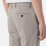 [Cooltandard] Tapered Hidden Banding Crop Slacks [Light Beige]