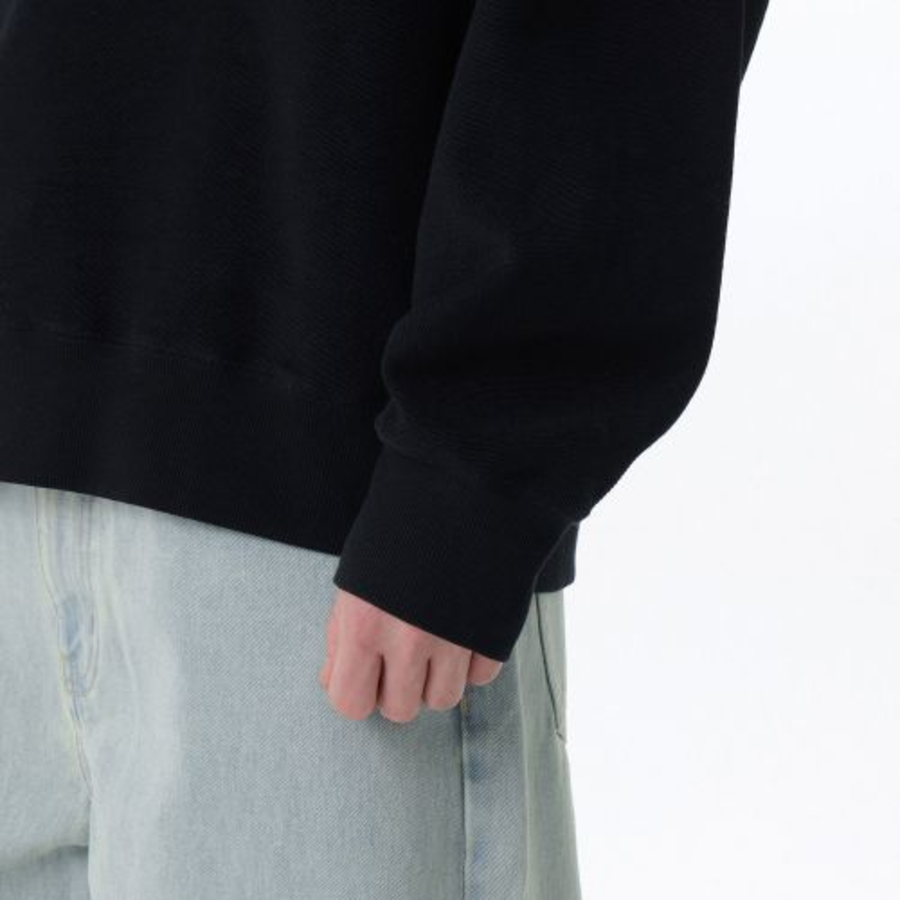 Musinsa Standard Oversized Inside-Out Sweatshirt – Black