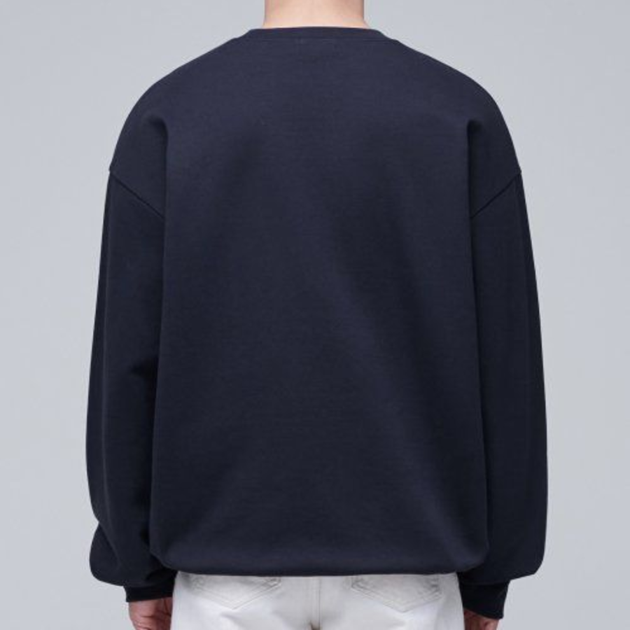 Musinsa Standard Flat Terry Oversized String Sweatshirt – Navy