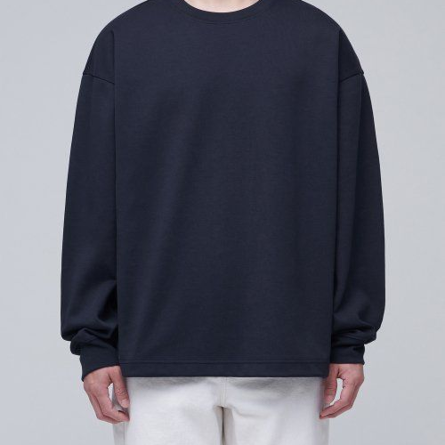 Musinsa Standard Flat Terry Oversized String Sweatshirt – Navy
