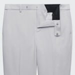 [Cooltandard] Tapered Hidden Banding Crop Slacks [Light Gray]