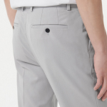 [Cooltandard] Tapered Hidden Banding Crop Slacks [Light Gray]