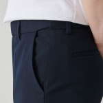 [Cooltandard] Straight Hidden Banding Slacks [Navy]