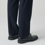 [Cooltandard] Straight Hidden Banding Slacks [Navy]
