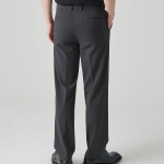 [Cooltandard] Straight Hidden Banding Slacks [Gunmetal]