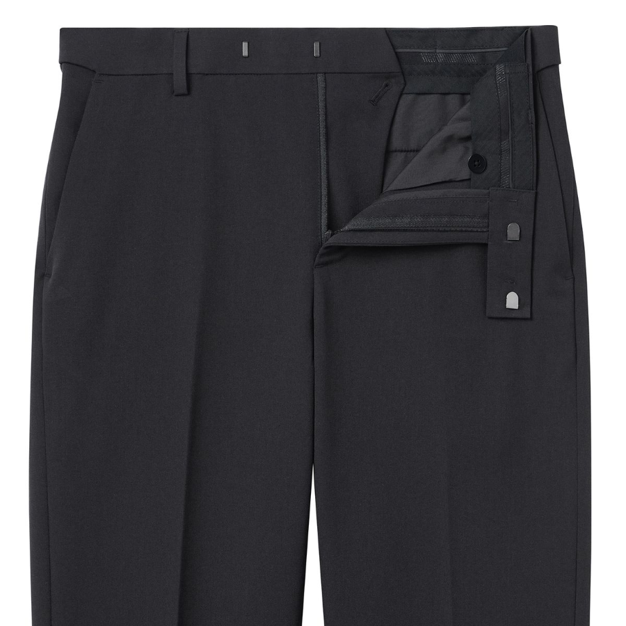 [Cooltandard] Straight Hidden Banding Slacks [Gunmetal]