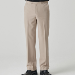 [Cooltandard] Straight Hidden Banding Slacks [Beige]