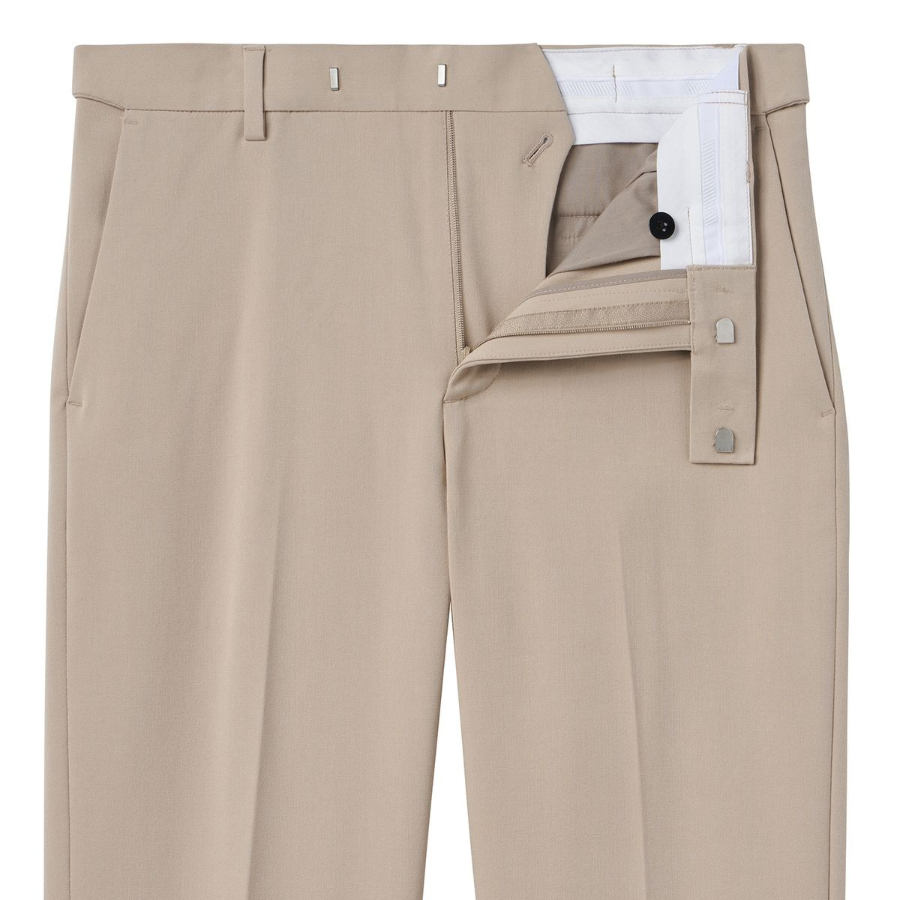 [Cooltandard] Straight Hidden Banding Slacks [Beige]