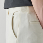 [Cooltandard] Straight Hidden Banding Slacks [Cream]