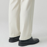[Cooltandard] Straight Hidden Banding Slacks [Cream]