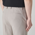 [Cooltandard] Straight Hidden Banding Slacks [Light Beige]