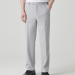 [Cooltandard] Straight Hidden Banding Slacks [Light Gray]