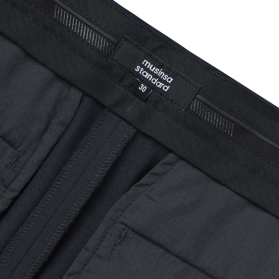 [Cooltandard] Straight Hidden Banding Slacks [Gray]