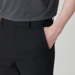 [Cooltandard] Straight Hidden Banding Slacks [Black]