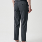 [Cooltandard] Relaxed Tapered Hidden Banding Crop Slacks [Gray]