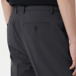 [Cooltandard] Relaxed Tapered Hidden Banding Crop Slacks [Gunmetal]