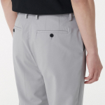 [Cooltandard] Relaxed Tapered Hidden Banding Crop Slacks [Light Gray]