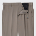 [Cooltandard] Relaxed Tapered Hidden Banding Crop Slacks [Dusty Beige]