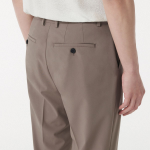 [Cooltandard] Relaxed Tapered Hidden Banding Crop Slacks [Dusty Beige]