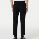 [Cooltandard] Relaxed Tapered Hidden Banding Crop Slacks [Black]