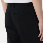 [Cooltandard] Relaxed Tapered Hidden Banding Crop Slacks [Black]