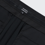 [Cooltandard] Relaxed Tapered Hidden Banding Crop Slacks [Black]