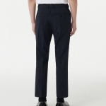 [Cooltandard] Relaxed Tapered Hidden Banding Crop Slacks [Navy]