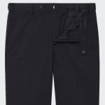 [Cooltandard] Relaxed Tapered Hidden Banding Crop Slacks [Dark Gray]