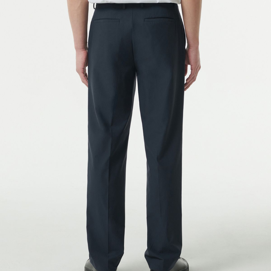 Sportive Straight Slacks [Navy]