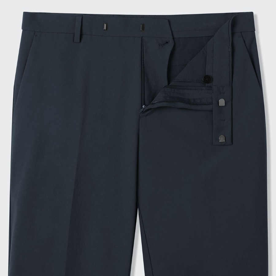 Sportive Straight Slacks [Navy]