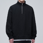 Musinsa Standard Oversized Half-Zip Hoodie – Black