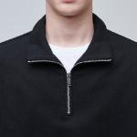 Musinsa Standard Oversized Half-Zip Hoodie – Black