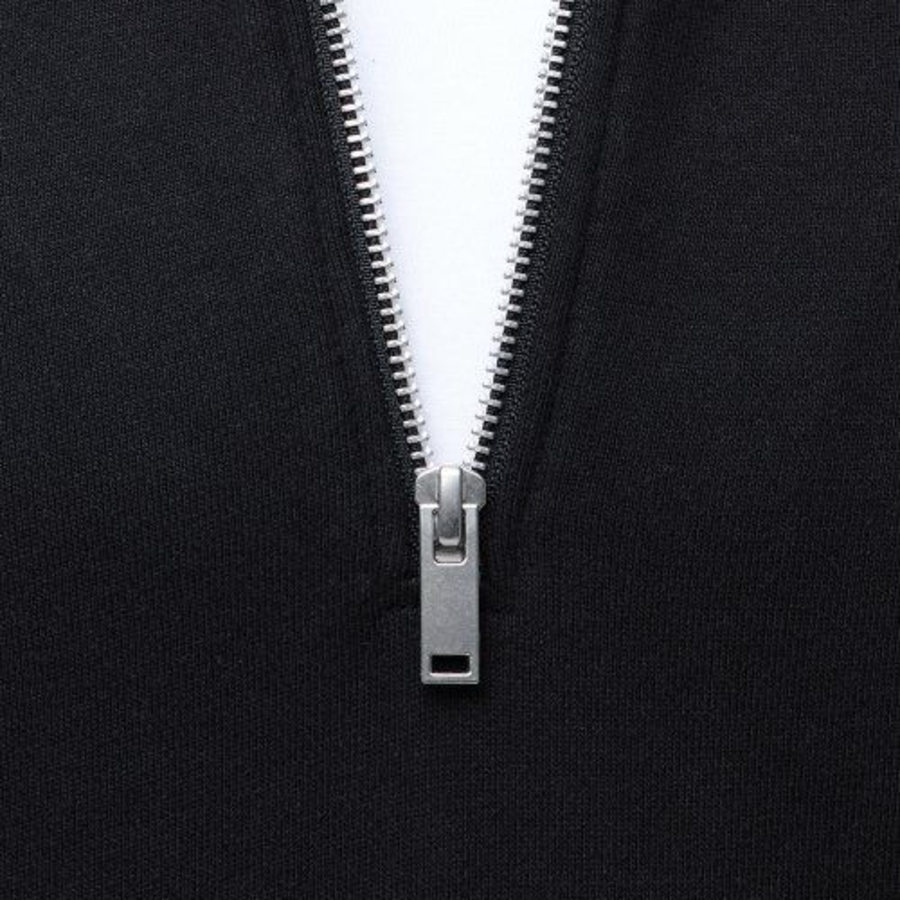 Musinsa Standard Oversized Half-Zip Hoodie – Black