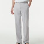 Sportive Straight Slacks [Light Gray]
