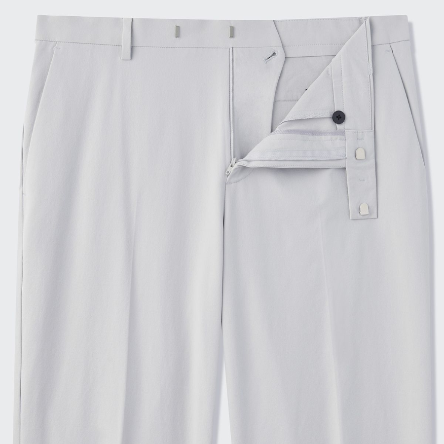Sportive Straight Slacks [Light Gray]