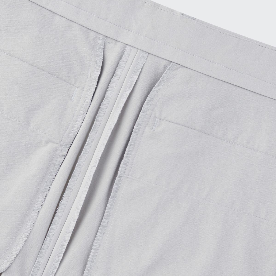 Sportive Straight Slacks [Light Gray]