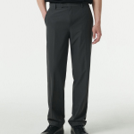 Sportive Straight Slacks [Gray]