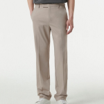 Sportive Straight Slacks [Light Beige]
