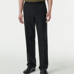 Sportive Straight Slacks [Black]