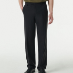 Sportive Straight Slacks [Black]