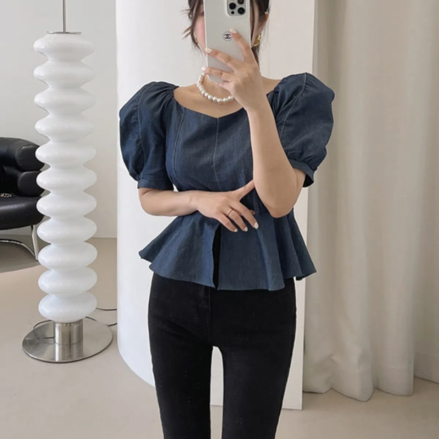 Denia – блузка Short Sleeve Puff Blouse