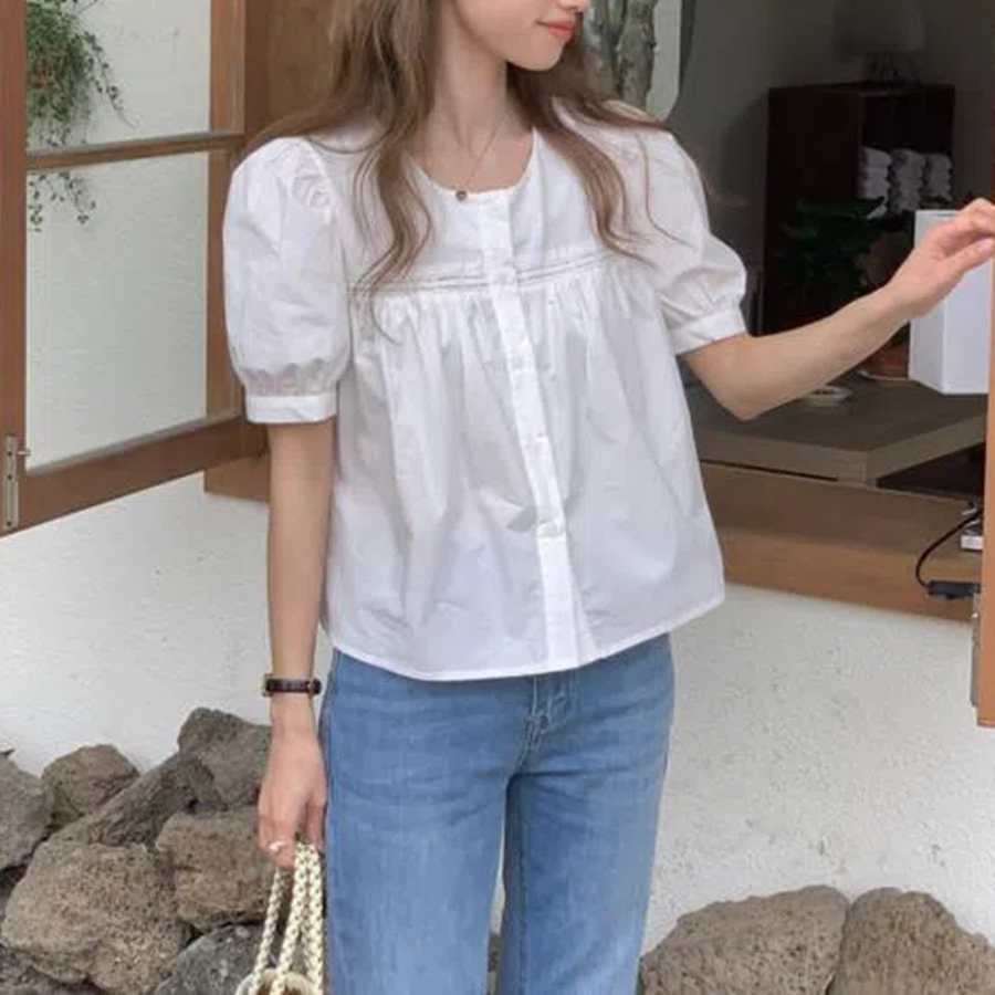 Alena – блузка Puff Button Blouse