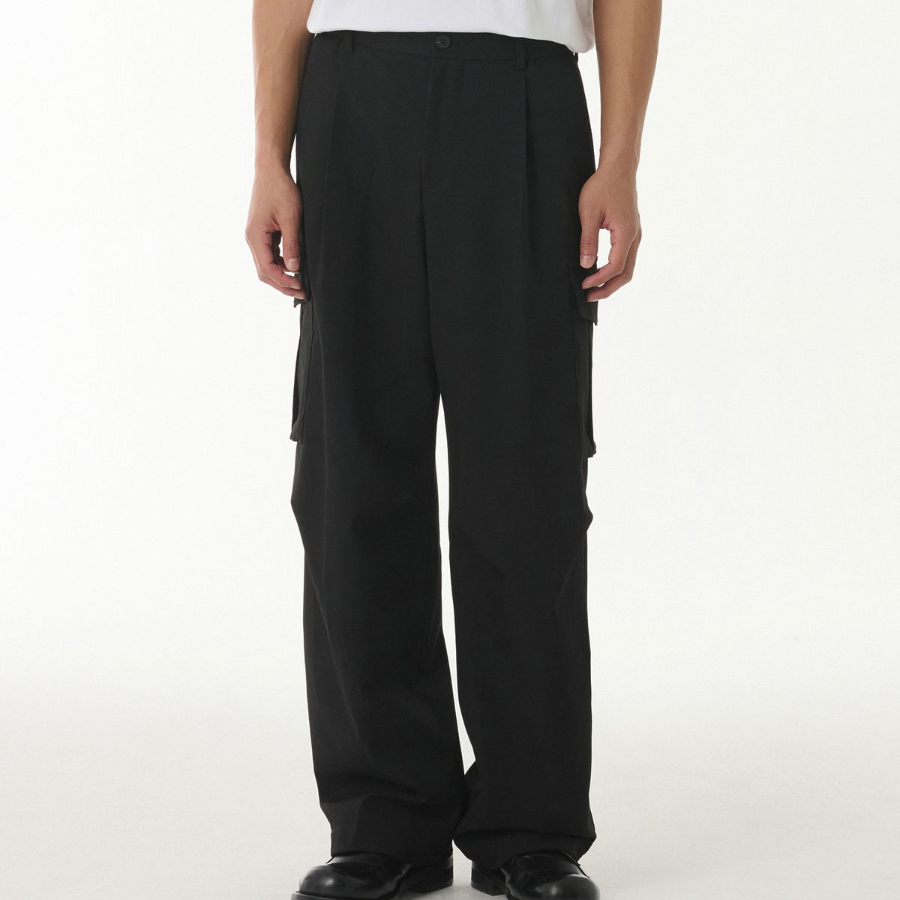 Parachute Banding Cargo Slacks [Black]