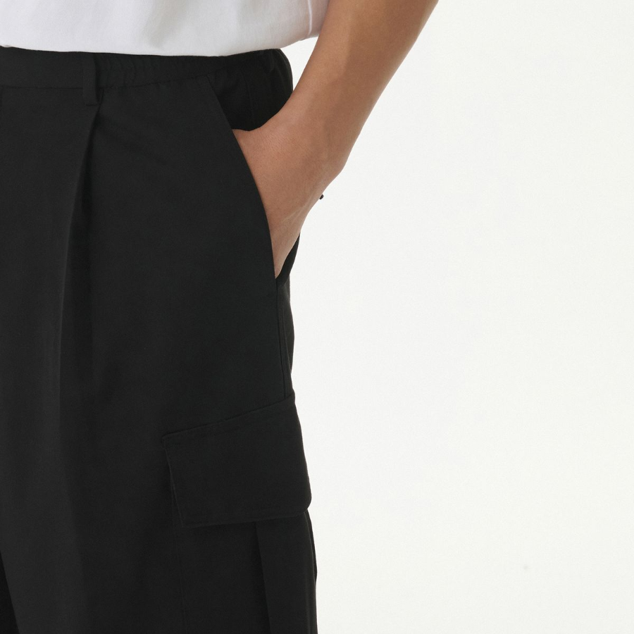 Parachute Banding Cargo Slacks [Black]