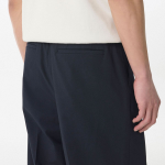 Light Plain One-Tuck Wide Hidden Banding Slacks [Navy]