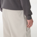Deep Tuck Overlap Wide Hidden Banding Slacks [Dusty Cream]