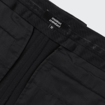 Deep Tuck Overlap Wide Hidden Banding Slacks [Black]