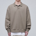 Musinsa Standard Oversized Collared Sweatshirt – Dusty Beige